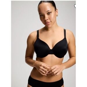 Soma Vanishing Back Balconette Bra 44DD Black Full Coverage Underwire
